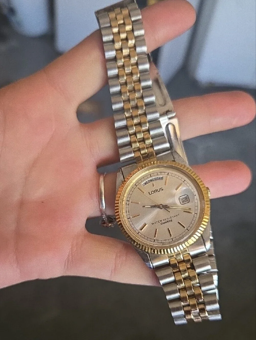 Lorus Two-Tone Day-Date Quartz Watch - Silver & Gold - Picture 2 of 7